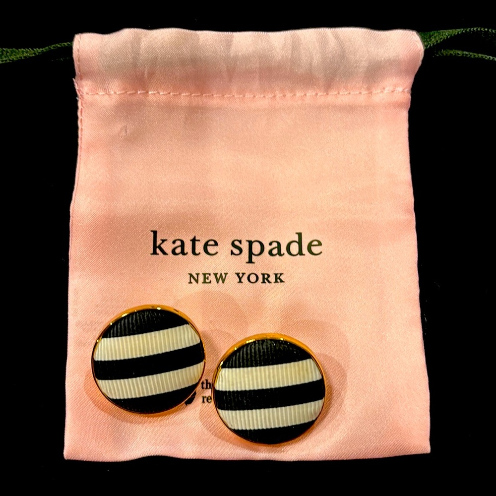 Kate Spade | set sail striped ribbon post earrings